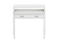 Console Bureau Extensible Blanc - NIAL - L 99 X L 36 X H 88 Cm -Electroménager Soldes console 19823843