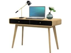 Table Console Avec 1 Tiroir En Bois Massif Blanc -Electroménager Soldes console 21685017
