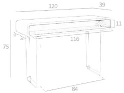 Console En Noyer Et Acier Chromé 3000 ANGEL CERDA -Electroménager Soldes console 21763283