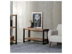 Console Bois Brut/Métal - AMANDIA