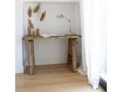 Bureau En Bois De Couleur Marron -Electroménager Soldes console 22184287