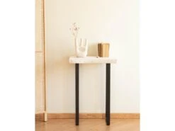 Meuble D'entrée En Bois En Couleur Blanc Vieilli 60 Cm 10 Meuble D'entrée En Bois En Couleur Blanc Vieilli 60 Cm -Electroménager Soldes console 22184359