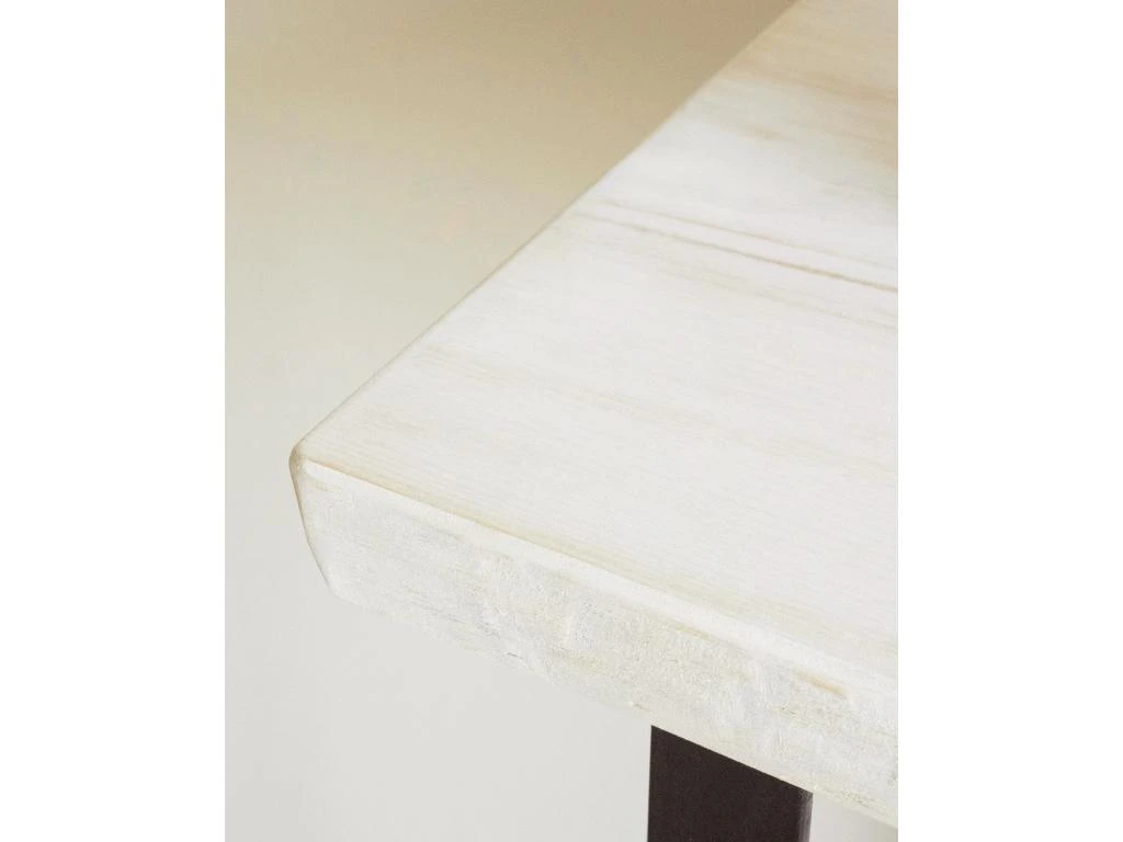 Meuble D'entrée En Bois En Couleur Blanc Vieilli 60 Cm 6 Meuble D'entrée En Bois En Couleur Blanc Vieilli 60 Cm – Image 4