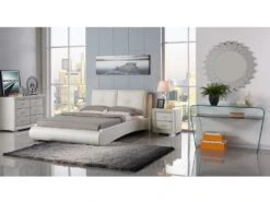 Console KELLY - Verre Trempé - Tablette Noire Laquée -Electroménager Soldes console 254759