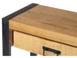 Console HARLEM - 2 Tiroirs - Bois De Manguier & Métal -Electroménager Soldes console 342577