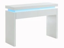 Console EMERSON II - LEDs - 2 Tiroirs - MDF Laqué Blanc -Electroménager Soldes console 379807