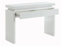 Console EMERSON II - LEDs - 2 Tiroirs - MDF Laqué Blanc -Electroménager Soldes console 379811