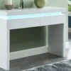 Console EMERSON II - LEDs - 2 Tiroirs - MDF Laqué Blanc -Electroménager Soldes console 379823