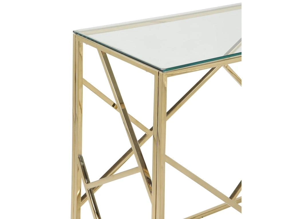 Console ATHENA De Pascal MORABITO - Verre Trempé Et Acier - Doré 7 Console ATHENA De Pascal MORABITO - Verre Trempé Et Acier - Doré – Image 5