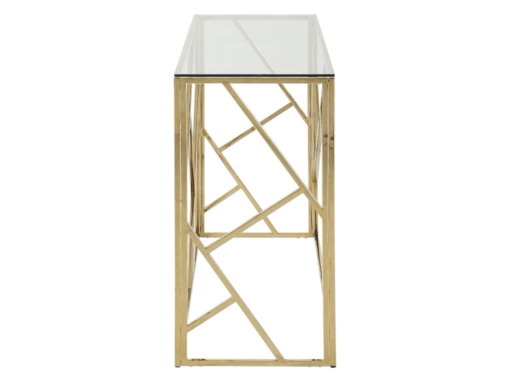 Console ATHENA De Pascal MORABITO - Verre Trempé Et Acier - Doré 8 Console ATHENA De Pascal MORABITO - Verre Trempé Et Acier - Doré – Image 6