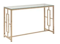 Console CLOTILDE De Pascal MORABITO - Verre Trempé Et Acier - Cuivré -Electroménager Soldes console 389351