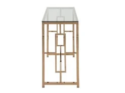 Console CLOTILDE De Pascal MORABITO - Verre Trempé Et Acier - Cuivré -Electroménager Soldes console 389355