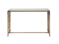 Console CLOTILDE De Pascal MORABITO - Verre Trempé Et Acier - Cuivré -Electroménager Soldes console 389359