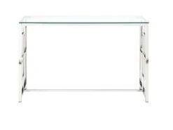 Console CLOTILDE De Pascal MORABITO - Verre Trempé Et Acier - Chromé -Electroménager Soldes console 389365