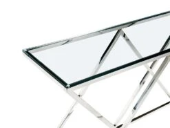 Console CHARLOTTE De Pascal MORABITO - Verre Trempé Et Acier - Chromé -Electroménager Soldes console 389539