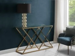 Console CHARLOTTE De Pascal MORABITO - Verre Trempé Et Acier - Doré 10 Console CHARLOTTE De Pascal MORABITO - Verre Trempé Et Acier - Doré -Electroménager Soldes console 389549