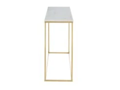 Console Design ARETHA - Marbre Et Métal - Blanc Et Doré De Pascal MORABITO -Electroménager Soldes console 426457