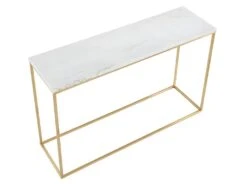 Console Design ARETHA - Marbre Et Métal - Blanc Et Doré De Pascal MORABITO -Electroménager Soldes console 426459
