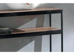 Console Salon GOA En Bois Massif. Meuble Style Industriel -Electroménager Soldes console 8929043