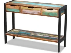 Buffet Bahut Armoire Console Meuble De Rangement 3 Tiroirs Bois De Récupération Massif 4402007