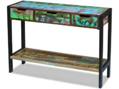 Buffet Bahut Armoire Console Meuble De Rangement 3 Tiroirs Bois De Récupération Massif 4402007 -Electroménager Soldes console 8929287