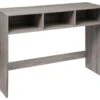 Meuble Console Gris 3 Niches De Rangement H 75 Cm 1 Meuble Console Gris 3 Niches De Rangement H 75 Cm -Electroménager Soldes console 9508949