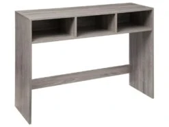 Meuble Console Gris 3 Niches De Rangement H 75 Cm