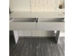 Coiffeuse Blanche 120 X 83 X 40 Cm -Electroménager Soldes console 9510055