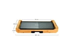 Dayron Oriental Style Griddle Gril Antiadhésif 1800W Naturel/Noir -Electroménager Soldes cuisine exterieure 12642175