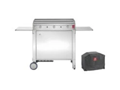 Plancha En Inox Chef XL 80 Cm Avec Chariot Et Housse Chariot Avec Porte