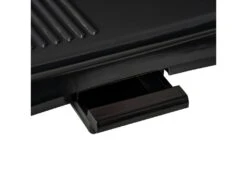 HOMCOM Plancha Teppanyaki Grill De Table 2 En 1 - Antiadhésif - 1600 W - Thermostat Réglable 5 Niveaux 90°C-200°C - Bac Récupérateur Inclus - ABS Alu. Noir -Electroménager Soldes cuisine exterieure 12876817