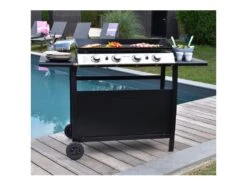 Plancha Au Gaz VALENCIA - 4 Brûleurs 10kW + Chariot - HAPPY GARDEN 12 Plancha Au Gaz VALENCIA - 4 Brûleurs 10kW + Chariot - HAPPY GARDEN -Electroménager Soldes cuisine exterieure 13090029