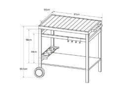 Desserte AVEIRO Pour Plancha - HAPPY GARDEN -Electroménager Soldes cuisine exterieure 13427975