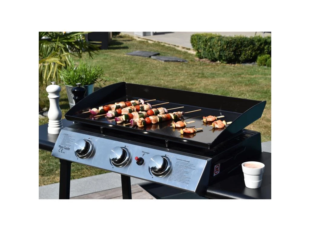 Plancha Au Gaz SÉVILLE - 3 Brûleurs 7,5kW - HAPPY GARDEN 7 Plancha Au Gaz SÉVILLE - 3 Brûleurs 7,5kW - HAPPY GARDEN – Image 5