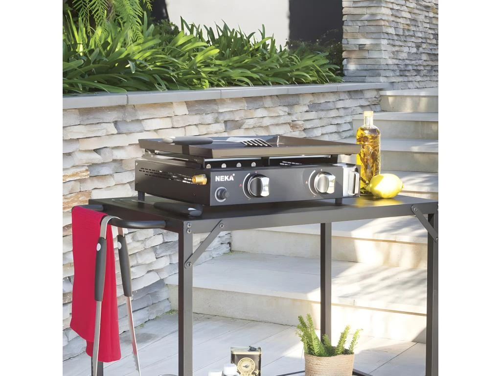 Plancha à Gaz "2 Feux" 49cm Noir 5 Plancha à Gaz "2 Feux" 49cm Noir – Image 3