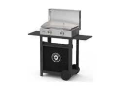 Le Marquier Plancha Gaz 4000w Plaque Inox 68x34cm Avec Chariot Et Couvercle - Pcti260ic