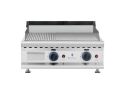 Royal Catering Plancha à Gaz En Inox Grill Professionnel 60 Cm 2 Zones De Cuisson 2 X 3 100 Watts (plaque 60 X 40 Cm, 20 Mbar, Gaz Naturel, 50 - 300 °c, Lisse / Rainurée, évacue La Graisse) 14_0004037 -Electroménager Soldes cuisine exterieure 22140519