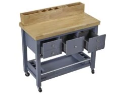 Desserte De Cuisine à Roulettes AROMATA- 5 Tiroirs - Hévéa -Electroménager Soldes desserte 285631