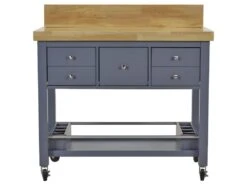 Desserte De Cuisine à Roulettes AROMATA- 5 Tiroirs - Hévéa -Electroménager Soldes desserte 285635