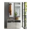 Meuble D'entrée Vestiaire Blanc Laqué Brillant - TICATO -Electroménager Soldes dressing et vestiaire 11124525