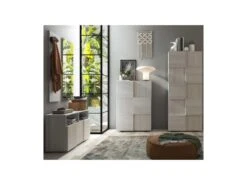 Armoire De Vestiaire 2 Portes Chêne Gris - TICATO -Electroménager Soldes dressing et vestiaire 11124535
