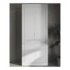 Armoire De Vestiaire 2 Portes Blanc Laqué Brillant - MATERA -Electroménager Soldes dressing et vestiaire 11124559