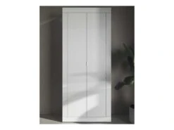 Armoire De Vestiaire 2 Portes Blanc Laqué Brillant - MATERA