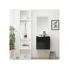 Meuble D'entrée Gris Laqué Brillant + Miroir + Vestiaire - SCOPELLO -Electroménager Soldes dressing et vestiaire 11124607