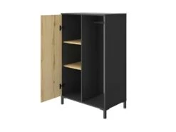 Vestiaire 1 Porte 1 Penderie Chêne Noir - FIP -Electroménager Soldes dressing et vestiaire 11124635