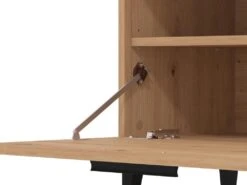 Vestiaire Avec 1 Porte, 1 étagère Et 1 Miroir - Naturel Et Gris - YADINA -Electroménager Soldes dressing et vestiaire 11159799