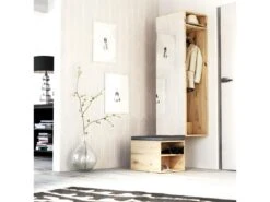 Vestiaire D'Entrée Multifonctions L50 X H150 Cm - Clever -Electroménager Soldes dressing et vestiaire 11448471