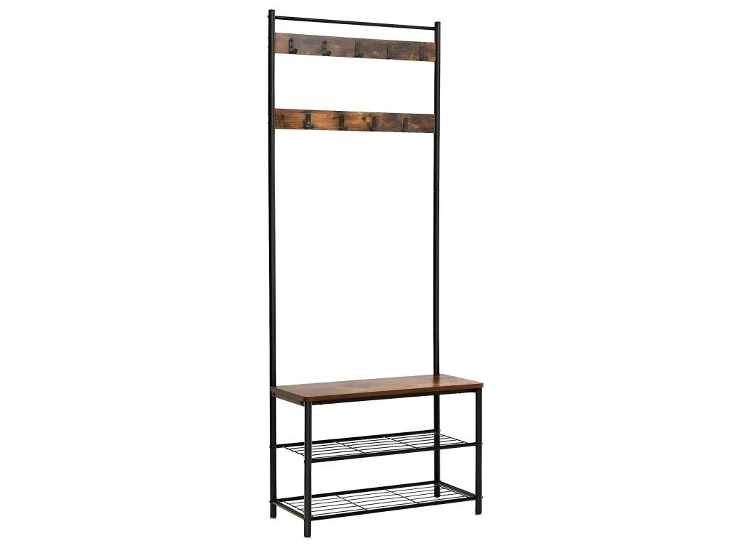 HASER - Porte-manteaux Style Industriel Couloir - 175x70x32 Cm - Assise - Meuble D'entrée 3 HASER - Porte-manteaux Style Industriel Couloir - 175x70x32 Cm - Assise - Meuble D'entrée