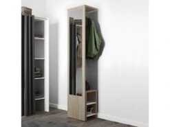 Vestiaire VESTIBULO - Blanc Et Chêne Naturel - SYMBIOSIS -Electroménager Soldes dressing et vestiaire 12513511