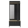 Meuble D'entrée 2 Portes - Made In France - Décor Chene Sonoma Et Noir - L 81 X H 190 X P 37 Cm - STORE -Electroménager Soldes dressing et vestiaire 12990133
